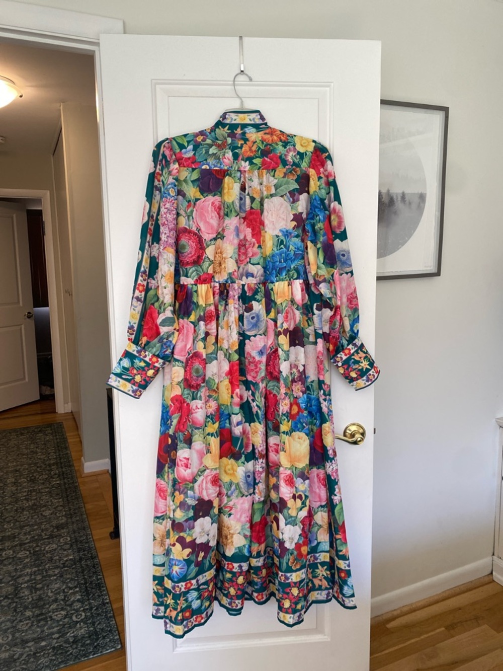 Floral Multi-Color Long Sleeve Maxi Dress - Picture 8 of 10